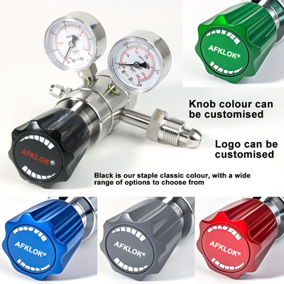 quality Inlet 4000 Outlet 30psi อากาศไนโตรเจน สแตนเลส เครื่องควบคุมความดันสองระยะสําหรับระบบประปาแก๊สห้องปฏิบัติการ factory