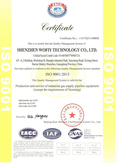 ประเทศจีน Shenzhen Wofly Technology Co., Ltd. รับรอง