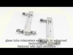 เครื่องวัดการไหลของออกซิเจนไนโตรเจนในอากาศที่แม่นยำ Rotameter จอแสดงผล LCD 30-300 LPM Rotamter